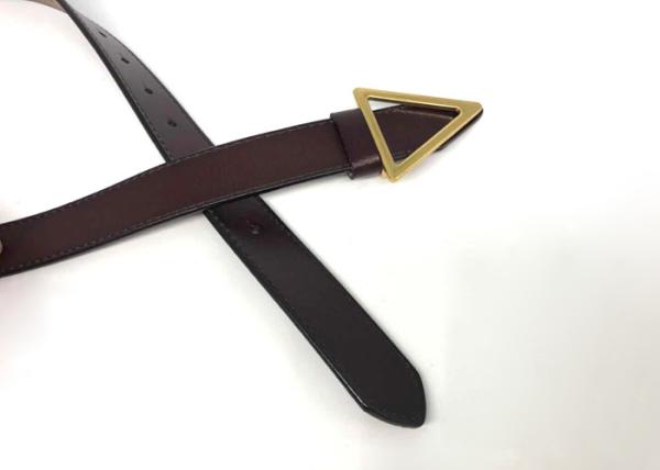 Ladies Triangle Buckle 28mm Genuine Leather Wide Belts