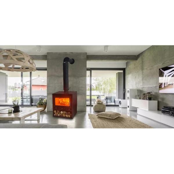 Free Standing Modern Steel Wood Burning Fireplace Stove For Indoor Heating