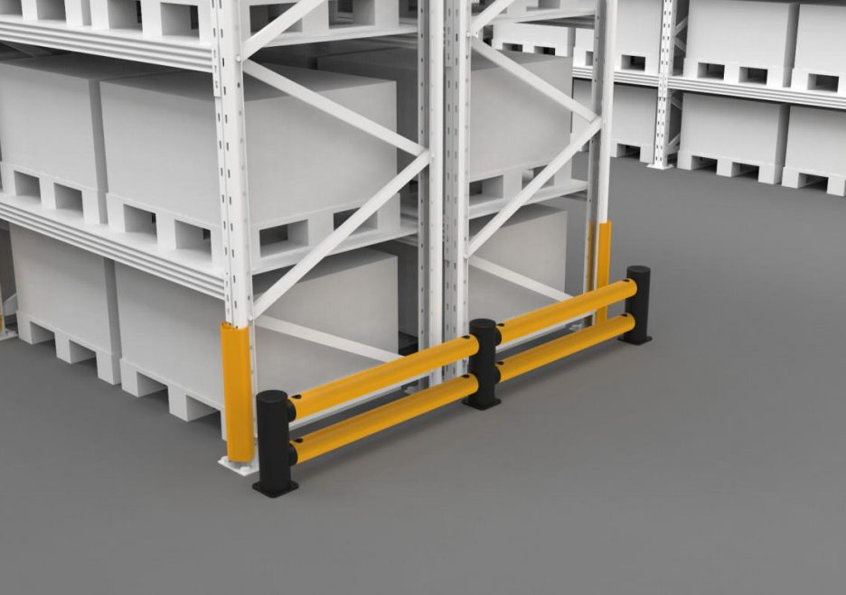 Warehouse Protective Flexible Barricades Polymer Guardrail