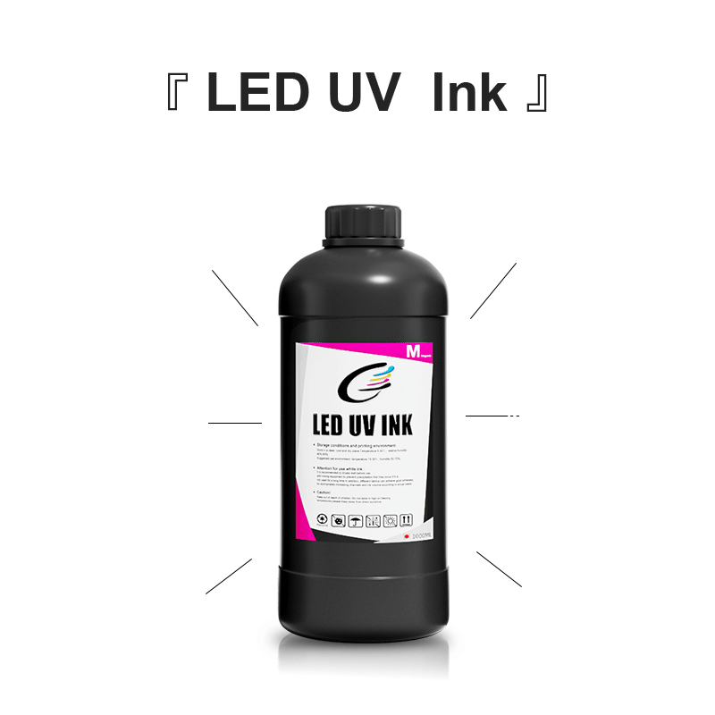 High Quality Hard Soft LED UV Curable Ink for Phone Case Wood Glass Acrylic Metal Printing for Epson I3200 XP600 DX5 DX7 UV Ink
