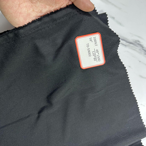48X150D 100 Polyester Mens Robes Black Anti Wrinkle Fabric
