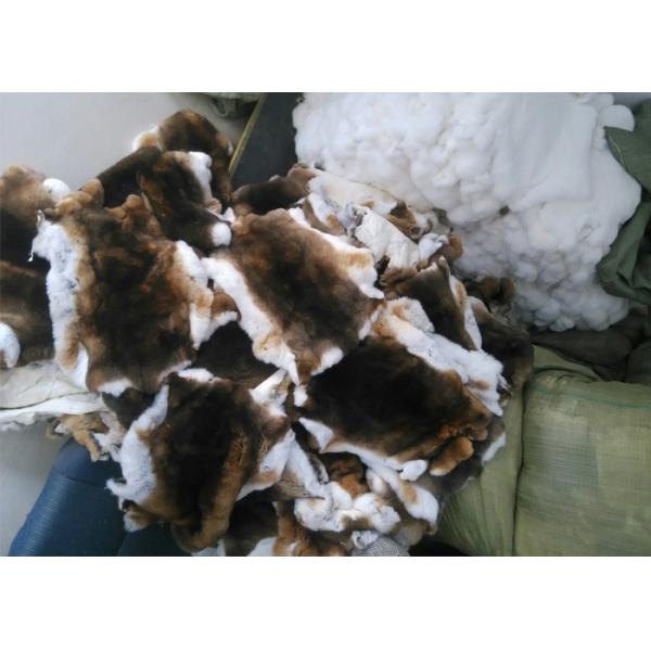 La piel real del conejo de Rex de la materia textil casera a prueba de viento se calienta para la guarnición del abrigo de invierno