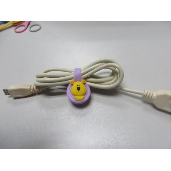 Mini Cute Dog Shape Charms Silicone Earphone Cable Holder Cable Winder Accept Logo Print