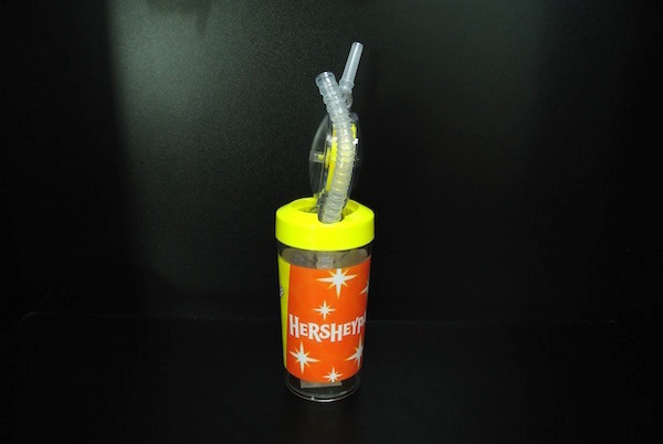 Yellow Cartoon Water Bottle , Windmill Style Kids Water Bottles With Fun