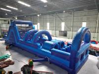 Commercial Blue Modern Bounce House Course d'obstacles gonflables avec glissement pour adultes enfants