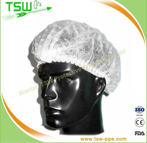 Food Industry Lint Free PP SMS Disposable Mob Cap