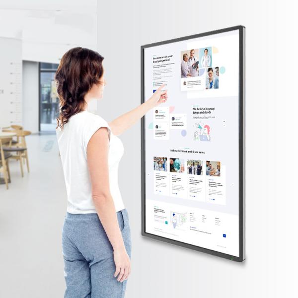 o anúncio publicitário 100inch monitora o Signage Lcd de Digitas que anuncia portátil fixado na parede