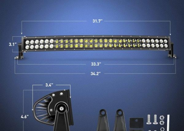 Hot Sell 32 Inch LED Offroad Light Bar Curved 180W 12V Car SUV Van Driving Light