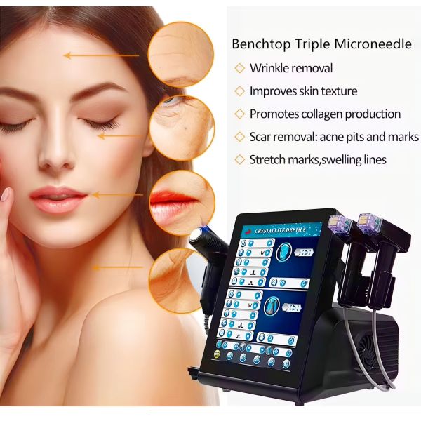 Gold RF Microneedling Machine 0.5mm-7mm Depth For Aesthetic Clinics