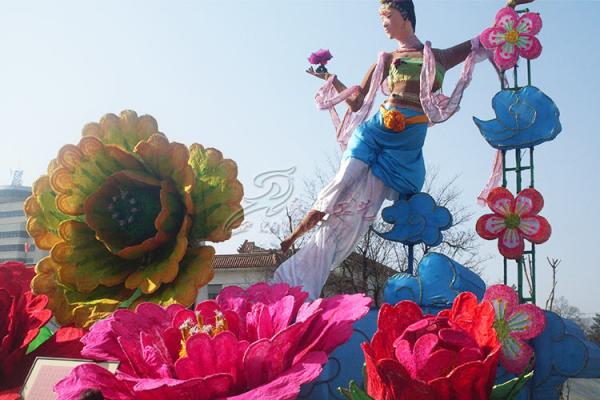 Tela chinesa gigante exterior da prova de Sun da lanterna feita para a decoração quadrada
