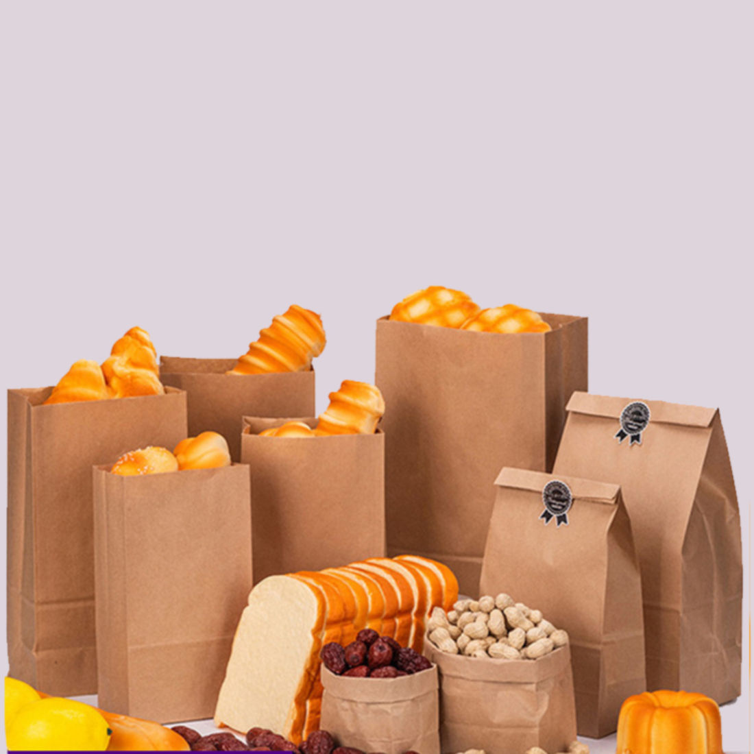 Kraft Paper Woven Bag Large Express White Paper Plastic Composite Food Waterproof Printing Bag