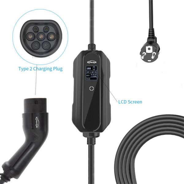 32A Portable Electric Vehicle Charging Station GB 200V Home Electric Car Charger