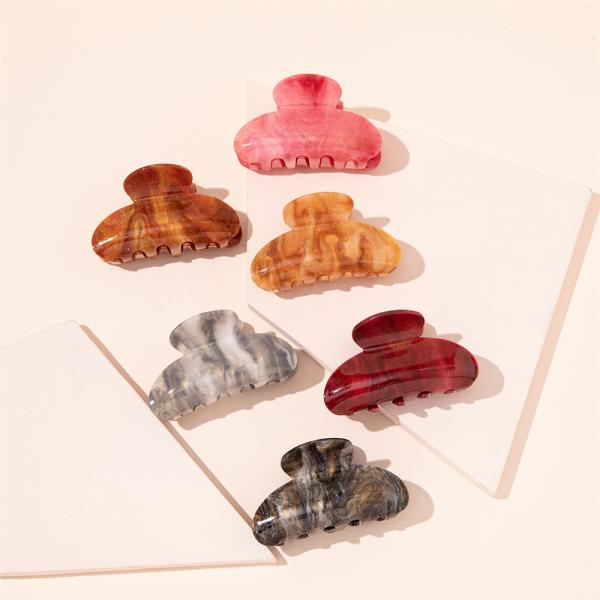Acrylic girls ins star hair clip accessories colorful cross-border women's ponytail clip headwear OEM logo
