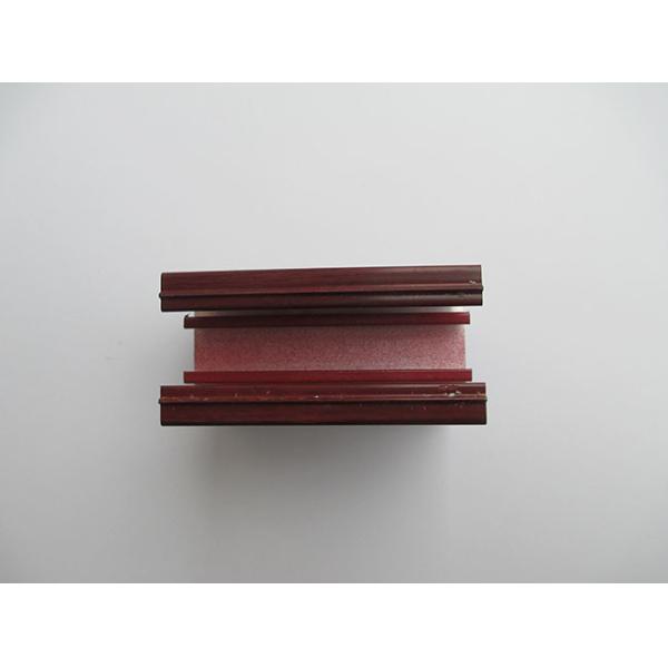 Double Glass Wood Grain Aluminum Profile , Aluminium Trim Profiles For Folding Doors
