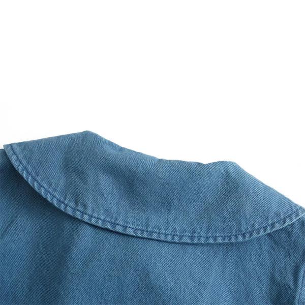 Фабрика подгоняла одиночную куртку джинсовой ткани урожая Breasted сладкую темно-синую