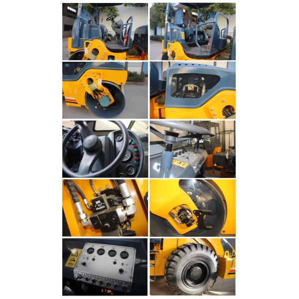 Double Drum Vibratory 6 Ton Mini Road Roller / Highway Construction Machinery