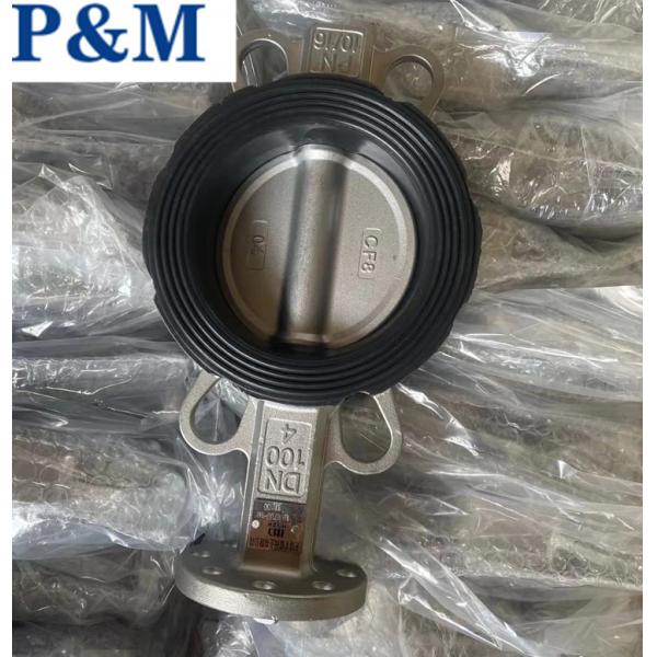 China ASTM A351 CF8/CF8M stainless steel ANSI standard wafer butterfly valve