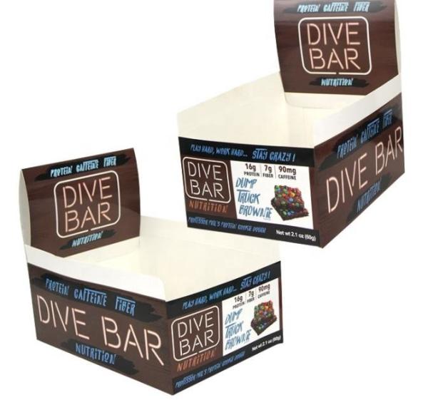 Varnish UV FSC Foldable Cardboard Gift Boxes Recycled Energy Protein Bar CMYK