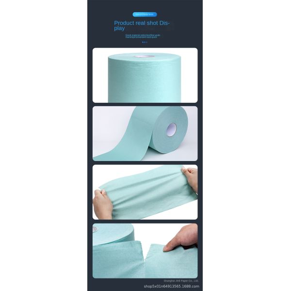 Large Roll Green Universal Industrial Wiping Cloth 30g Micro Fiber Cleaning Cloth
