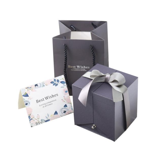 Ribbon Custom Gift Packaging Luxury Full Open Rose Flower Gift Box