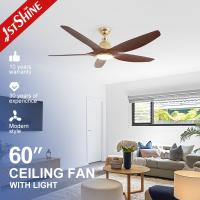 Ventilateur de plafond en plastique de 60 pouces décoratif à 5 lames avec télécommande 6 vitesses