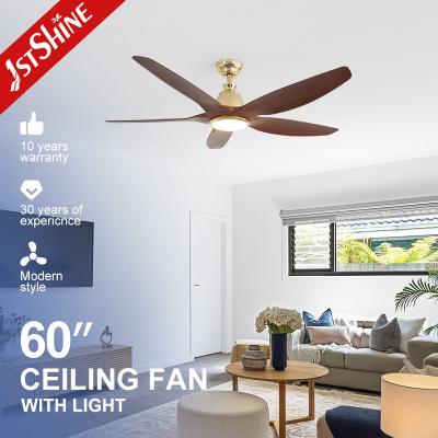 Decorative 60 Inches Plastic 5 Blades Ceiling Fan With 6 Speed Remote Control