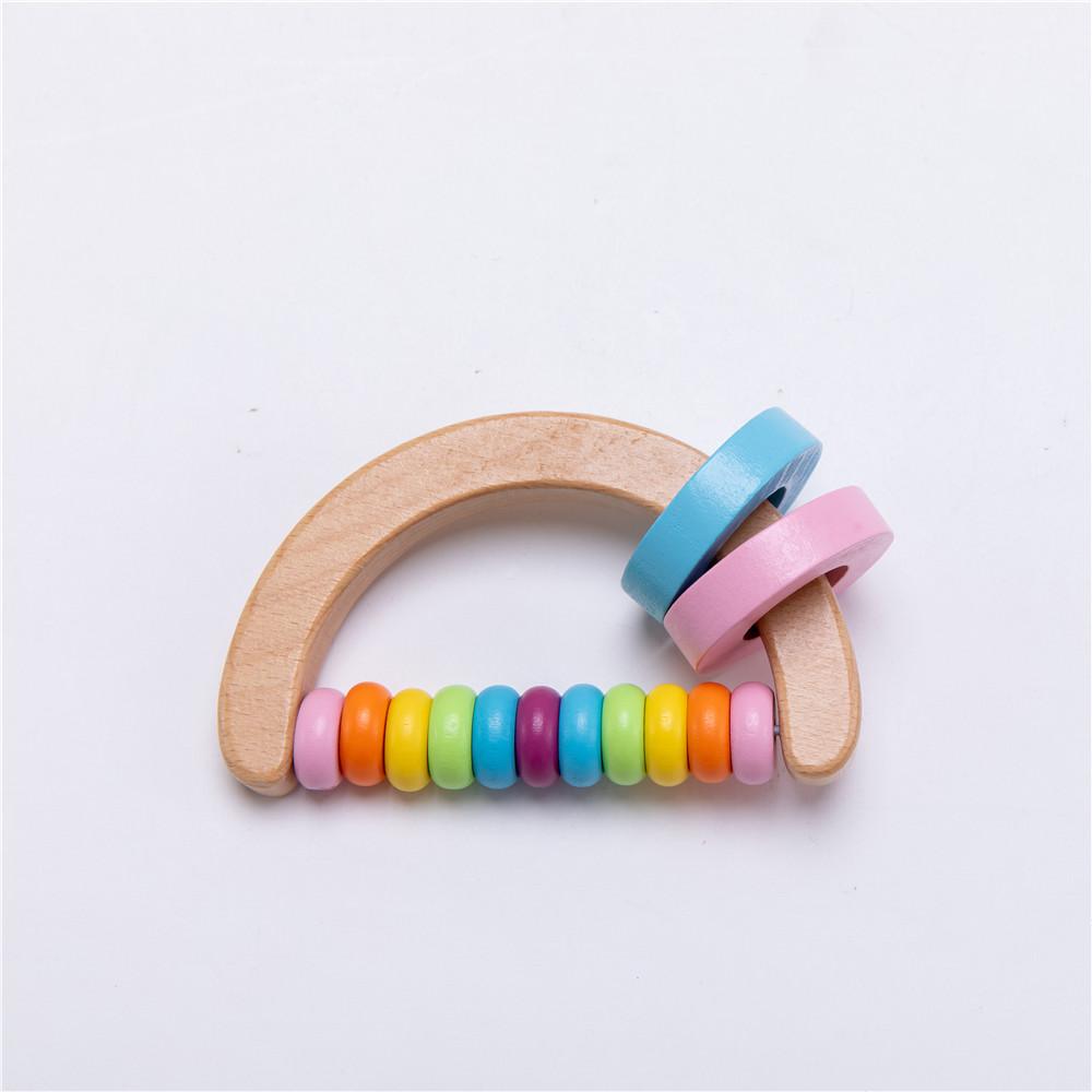 Детей игрушек Soother 7.2cm трещотки аппаратуры деревянных музыкальных деревянные