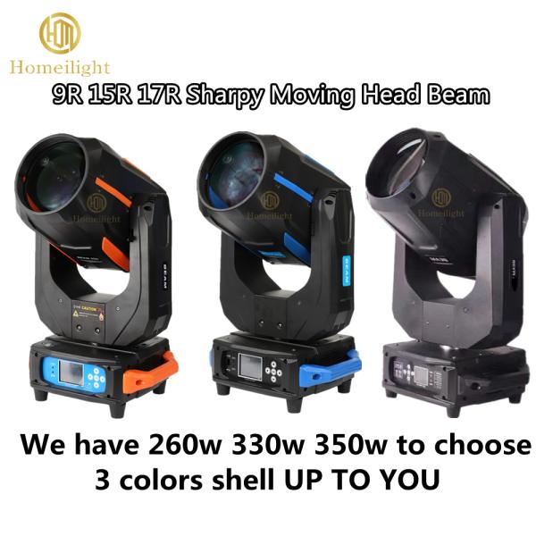 Evento quente 260w 330w 350w feixe de cabeça móvel palco dj festa 9r 15r 17r luz de casamento 350w
