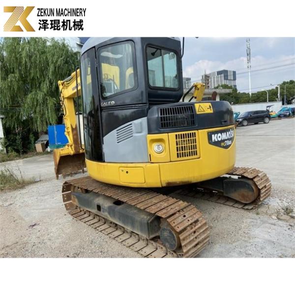 Excavadora usada Komatsu PC78 de 7 toneladas PC78US-6 com capacidade de balde de 0,28m3 e potência de 37KW