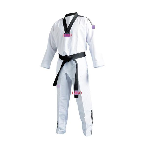 Uniforme de Taekwondo Personnalisé Blanc 8oz Unisexe WT Kimono de Taekwondo