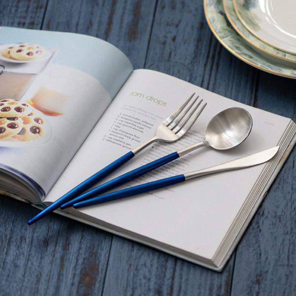 High Quality  NEWTO Stainless Steel Cutlery NC099 Blue Handle Kitchen Household Tableware