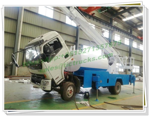Truck Mounted 16m Aerial Work Platforms woith Water tanker High Performance Whtsp:+8615271357675