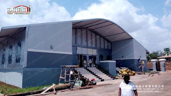 2000 People White Color Aluminum Outdoor Event Tents For Church Revival with ABS Sidewall Glass