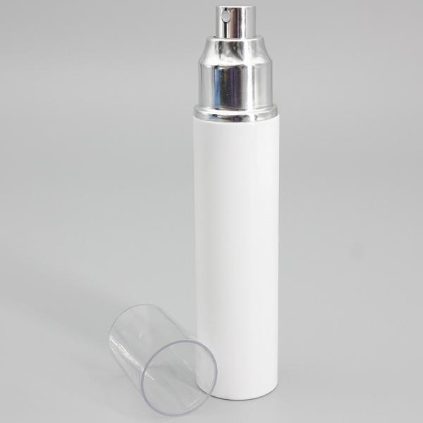 36mm 85ml PET Cylindrical Spray Bottle Silver Sprayer Clear Cap