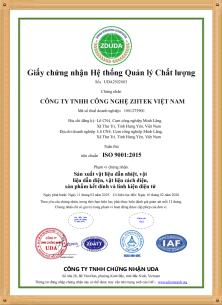 CÔNG TY TNHH CÔNG NGHỆ ZIITEK VIỆT NAM Certifications