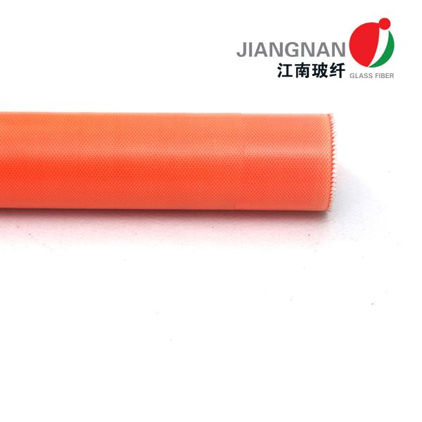 Orange Color Silicone Fiberglass Cloth For Removable Insulation Jackets