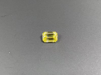 Loose HPHT Lab Created Yellow Diamond Emerald Cut IGI Certificated