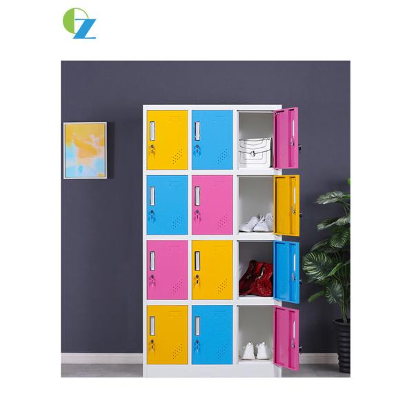 Abajo golpeada altura colorida del gabinete 1850m m del armario del metal de la cerradura de la leva