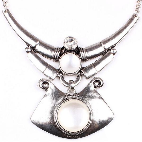 Bohemian ethnic style jewelry inlaid opal necklace strange retro accessories wholesale