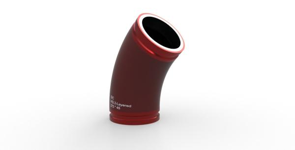 High Pressure Elbow Pipes 275 X 45   Hydraulic Wear Resistant Elbow 6.0mm Inner Wall
