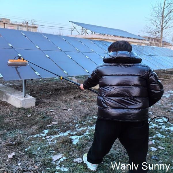 Seção 5 Pólo telescópico alimentado com água de fibra de carbono para limpeza e lavagem de painéis solares