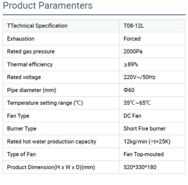 Household Indoor Tankless Water Heater With Low Emissions And Energy Saving Capabilities