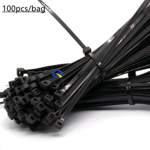 ROHS 3mm Dia Polyamide 66 Nylon Cable Ties  Wraps For Cable Bundle