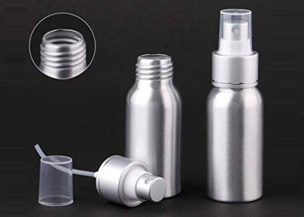 Free Sample Aluminum Sunscreen Spray Bottle 100ml 120ml With Fine Mist Sprayer