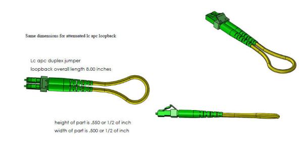 MPO APC Fiber Optic Loopback Duplex Singlemode Female With Black Shell