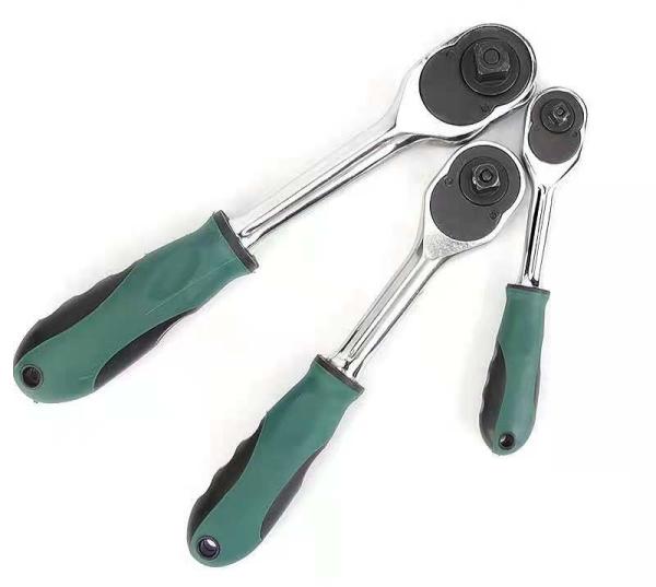 Ratchet wrench, chrome vanadium steel, drive square head size, 1/2,1/4,3/8, straight shank, crank, 1000g