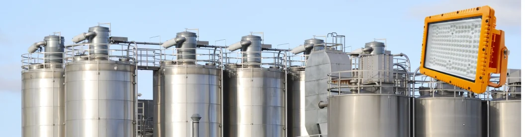 Светодиодный взрывозащитный свет Atex сертифицированный высокопроизводительный алюминиевый корпус ADC12 Зона 1 Зона 2 СПГ-заправочная станция Нефтяная промышленность