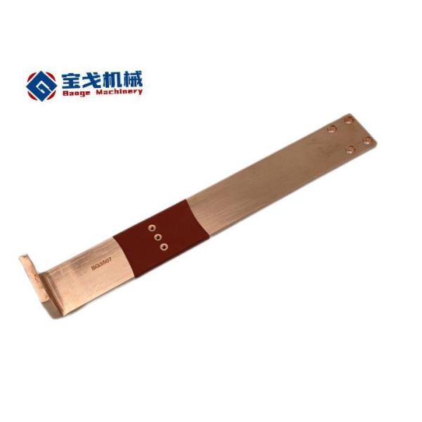 Red Plastic Insulation Cover Red Copper Busbar 260*30*3mm with Electrical Conductivity
