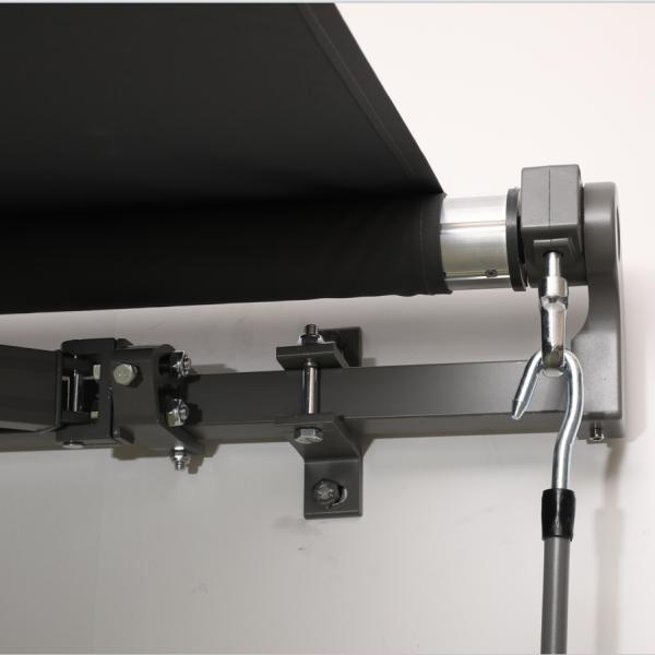 300*200CM Articulated Arm Retractable Sun Awning with Hand Crank and Angle Adjustment