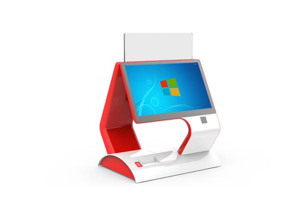 DC12V 5V Smart Touch Screen POS Terminal White Color Stylish Display Panel